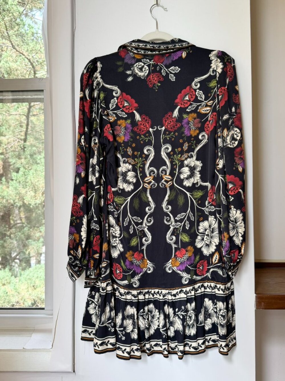 NWT Farm Rio Rococo Flowers Black Mini Dress Medium - Picture 8 of 17